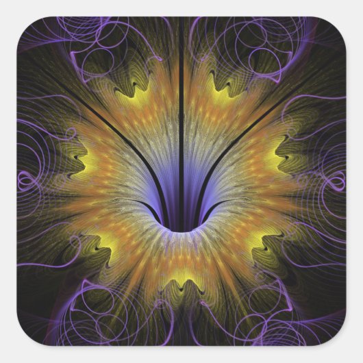 Fairy visionaire bloem vierkante sticker (Voorkant)