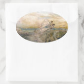 Fairy vliegt weg met kind Sticker (Tas)