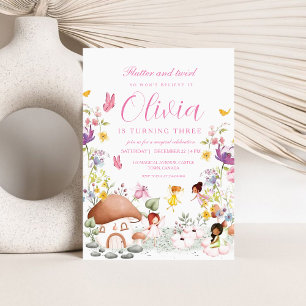 Fairy vlinder tuin Pixie meisjes bloemen Kaart