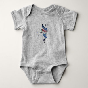 Fairy Waterverf Art Baby Jersey Bodysuit, Wit Romper