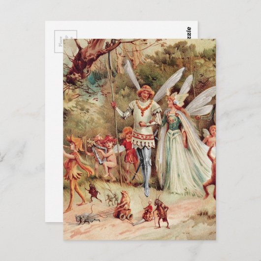 Fairy Wedding Briefkaart (Voorkant / Achterkant)