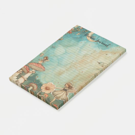 Fairy Whimsical Celestial Aesthetic Mushroom 2 Post-it® Notes (Schuin)