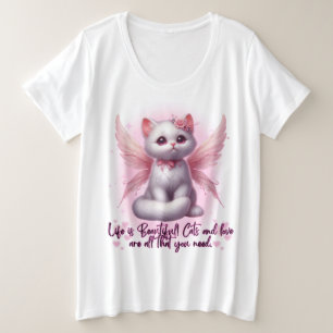 Fairy Whiskers van de liefde Grote Maat T-shirt