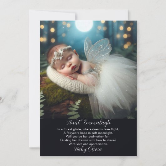 Fairy Whispers - Invitation d'une mère-Godmère (Devant)