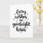 Fairy wil and goodnight kisses kaart (Gele Bloem)