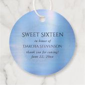 Fairy Wing Ice Gown | vorstblauwe iriserende glans Bedankjes Labels (Achterkant)