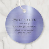 Fairy Wing Lavender Gown | Paarse iriserende glans Bedankjes Labels (Achterkant)