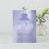 Fairy Wing Lavender Gown | Paarse iriserende glans Kaart (Staand voorkant)