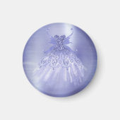 Fairy Wing Lavender Gown | Paarse iriserende glans Magneet (Voorkant)