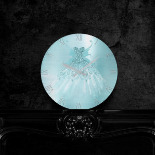 Fairy Wing Mint Gown Luxe Pearl Green Aqua Sheen Ronde Klok