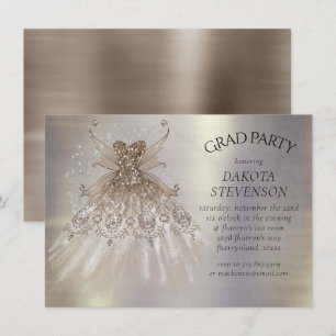 Fairy Wing Taupe Gown   Champagne Elegant Sheen Kaart