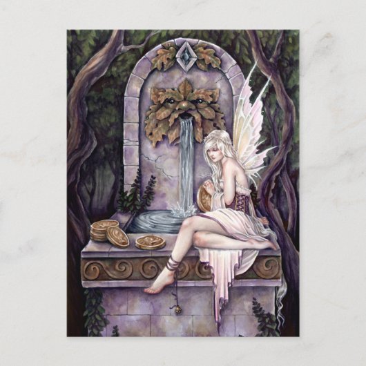 Fairy Wishing Well Briefkaart (Voorkant)