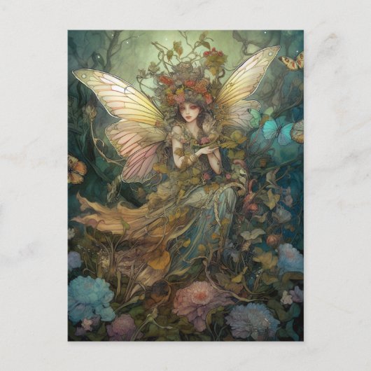 Fairy Woman Fantasy Art Briefkaart (Voorkant)