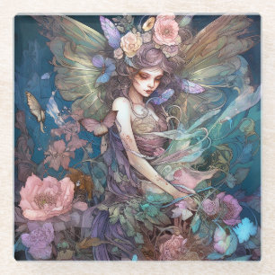 Fairy Woman Fantasy Art Glazen Onderzetter