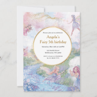 Fairy Wonderland Birthday Girls Kaart