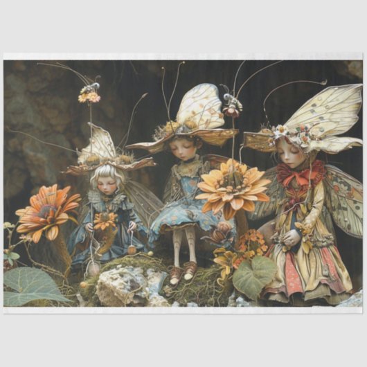 Fairy Woodland Little Creatures decoupage Tissuepapier (Voorkant)