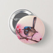 Fairy Wren Badge Ronde Button 5,7 Cm (Voorkant /achterkant)