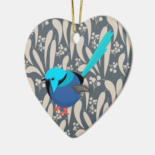 Fairy Wren Keramisch Ornament (Links)