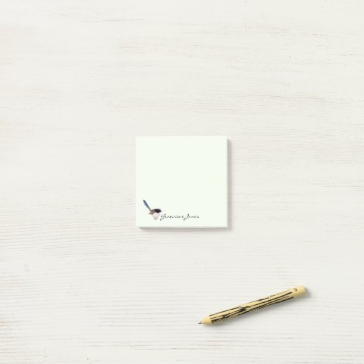 Fairy Wren Post-it® Notes (Op bureau)