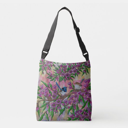 Fairy Wrens Messenger canvas tas (Voorkant)