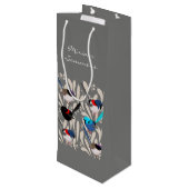 Fairy Wrens Wijn Cadeautas (Achterkant Gekanteld)