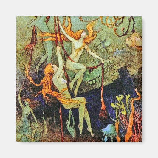 Fairy Zeemeerminnen - door Warwick Goble Magneet (Voorkant)