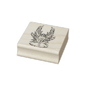 Fairy zitten op een paddenstoel 	rubberstempel (Stempel)