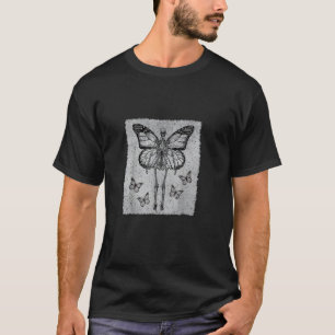 Fairycore Aesthetic Gothic Butterfly Skeleton Fair T-shirt