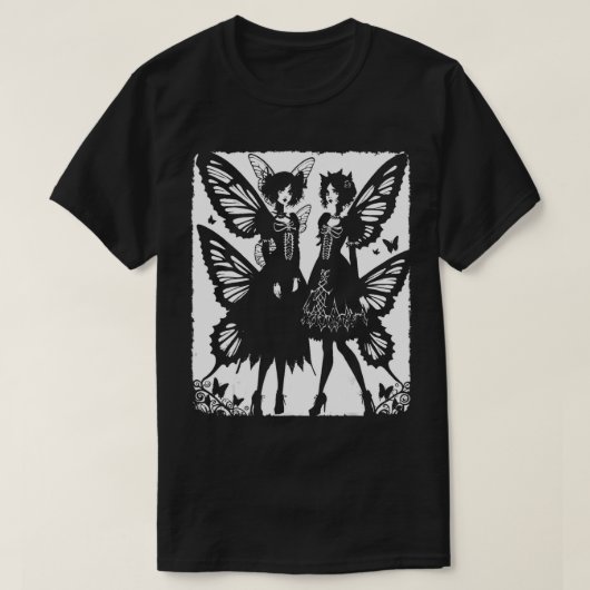 Fairycore Aesthetica Skeleton Fairy Gothic Gothic  T-shirt (Design voorkant)