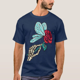 Fairycore Aesthetisch Roos Skeleton Fairy Core Gru T-shirt
