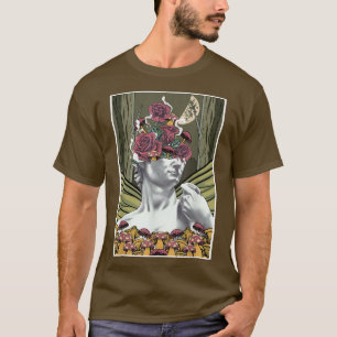 Fairycore Aesthetische David van Michelangelo Roze T-shirt