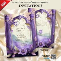 FAIRYCORE FAIRE-PART DE MARIAGE FAIRYTALE PURPLE O