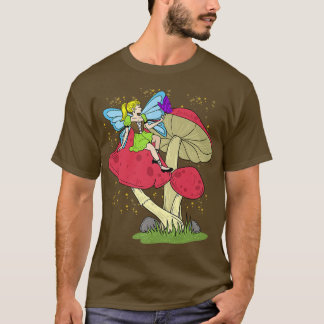 Fairycore Fairy and Mushroom  Grunge Cottag T-shirt