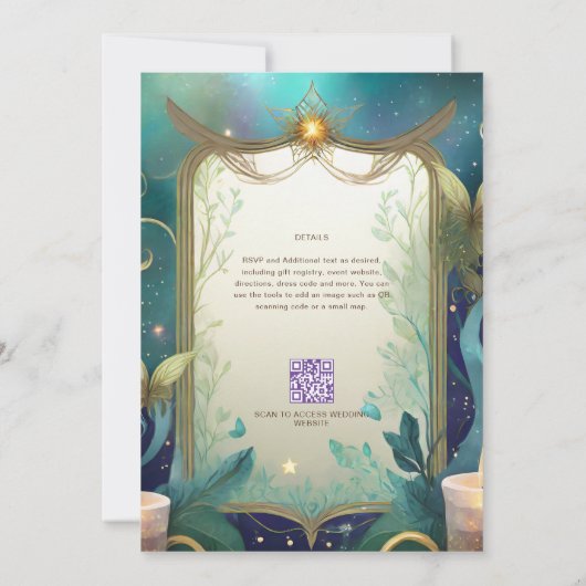FAIRYCORE MARIAGE INVITATIONS FAIRYTALE FAIRYTALE (Dos)