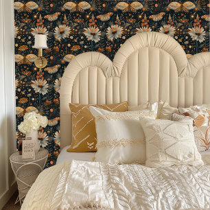 Fairycore Moten en Wildbloemen Bloemen Behang