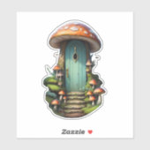 Fairycore Mushroom Fairy House Sticker (Vel)