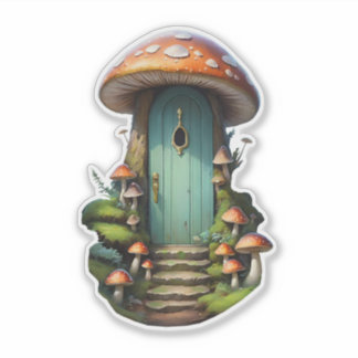 Fairycore Mushroom Fairy House Sticker