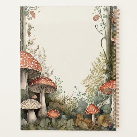 FAIRYCORE Mushrooms Goblincore Custom Gifts Planner (Achterkant)