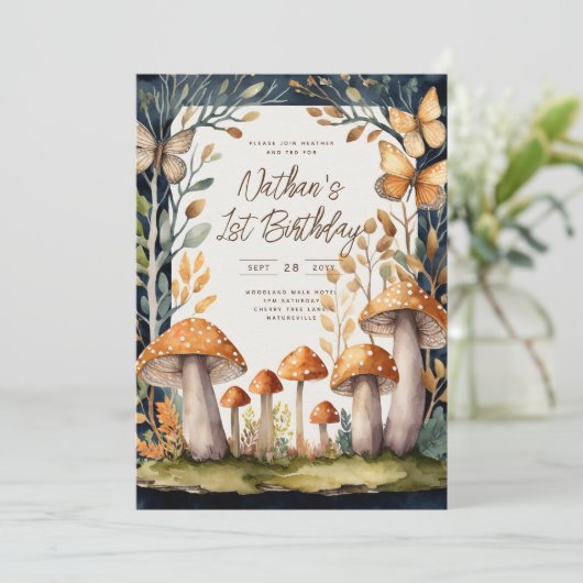 FAIRYCORE NATUUR BABYSYMPHONIE 1E VERJAARDAG ELKE KAART (Staand voorkant)