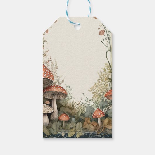 FAIRYCORE Paddenstoelen Goblincore Aangepaste Cade Cadeaulabel (Achterkant)