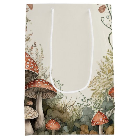 FAIRYCORE Paddenstoelen Goblincore Gepersonaliseer Medium Cadeauzakje (Achterkant)