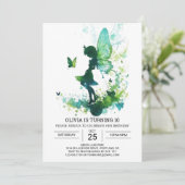 Fairycore Prinses Bewerkbaar Verjaardagsfeest Kaart (Staand voorkant)