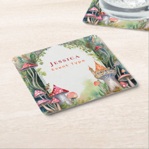 FAIRYCORE Prinses Sprookje Kasteel Koninkrijk Cust Vierkante Kartonnen Onderzetter