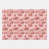 Fairycore Roze Kerstscènes Coördinerende Inpakpapier Vel (Voorkant 2)