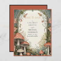 Fairycore Save the Date Goblincore Mushrooms