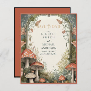 Fairycore Save the Date Goblincore Mushrooms