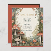 Fairycore Save the Date Goblincore Mushrooms