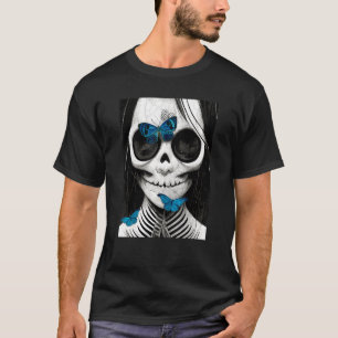 Fairycore schedel vlinder griezelig grunge gothic t-shirt
