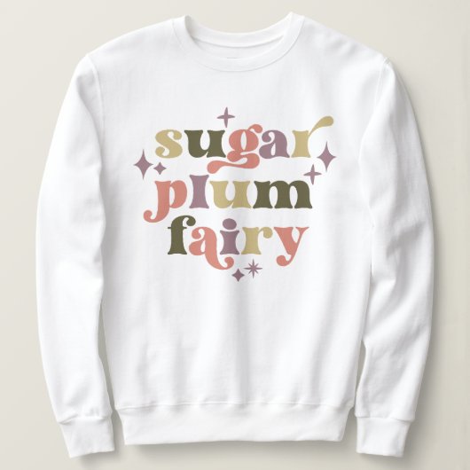 Fairycore Sugar Plum Fairy Tekst Kunst Trui (Design voorkant)