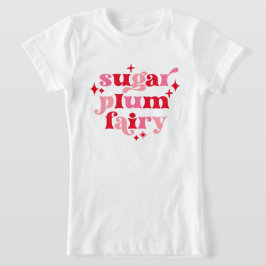 Fairycore Tekst Art Sugar Plum Fairy Meisjes T-shirt